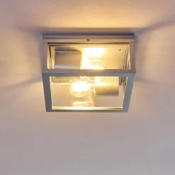 hofstein plafonnier extérieur Kiwalik Argenté, 2 lumières