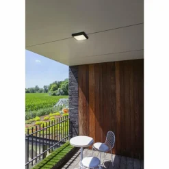 Luminaires Lutec plafonnier extérieur Lutec Helena LED Anthracite, 1 lumière