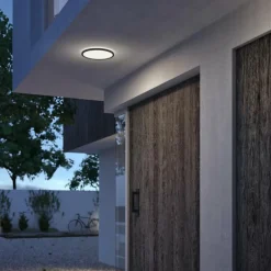 Luminaires Philips plafonnier extérieur Philips Superslim LED Noir, Blanc, 1 lumière