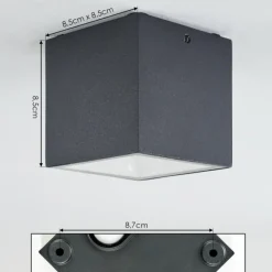 hofstein plafonnier extérieur Spidern LED Anthracite, Blanc, 1 lumière