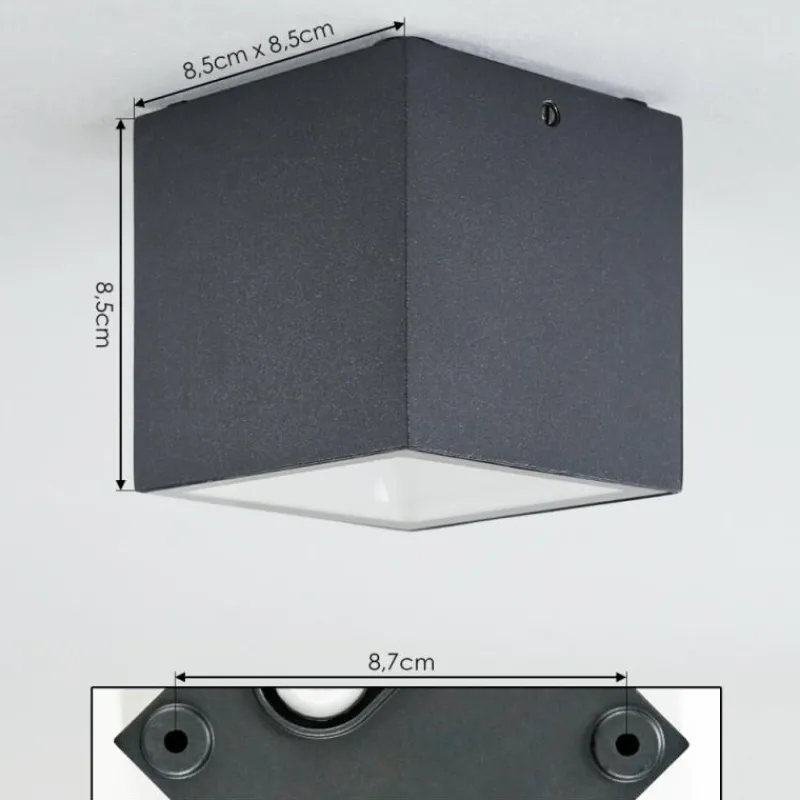 hofstein plafonnier extérieur Spidern LED Anthracite, Blanc, 1 lumière