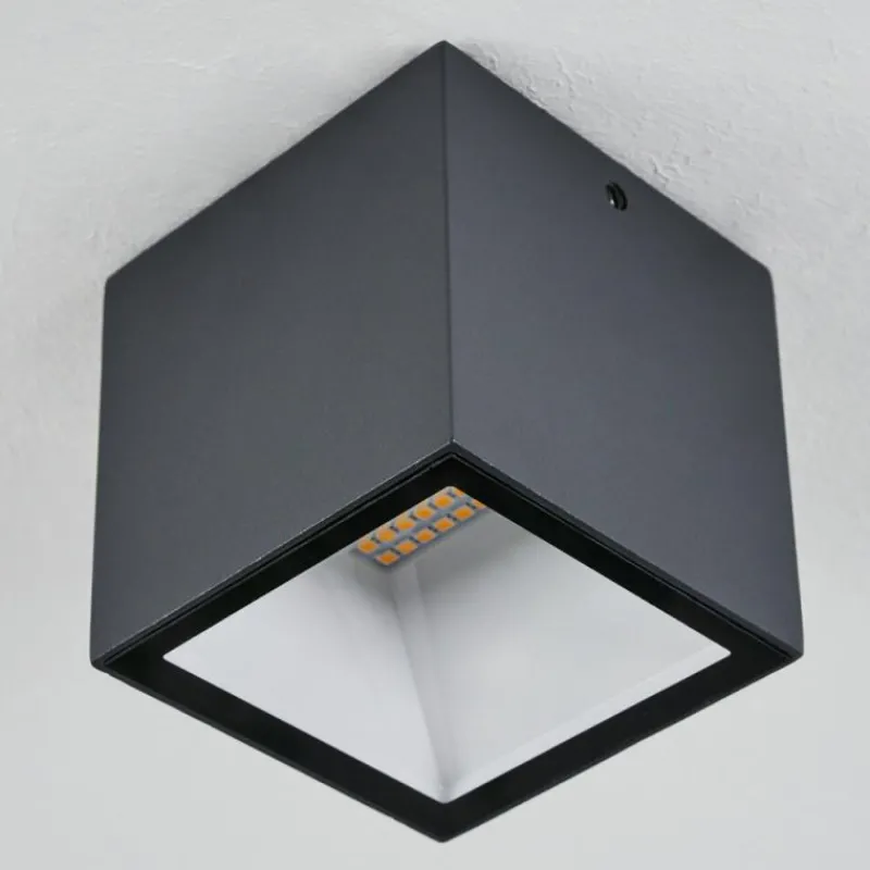 hofstein plafonnier extérieur Spidern LED Anthracite, Blanc, 1 lumière