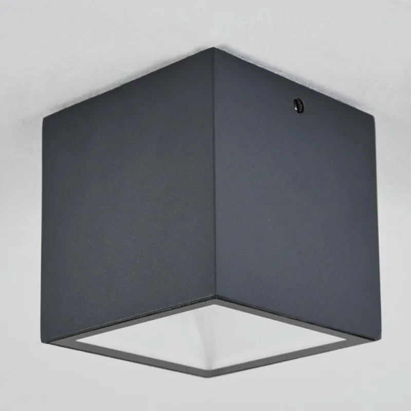 hofstein plafonnier extérieur Spidern LED Anthracite, Blanc, 1 lumière