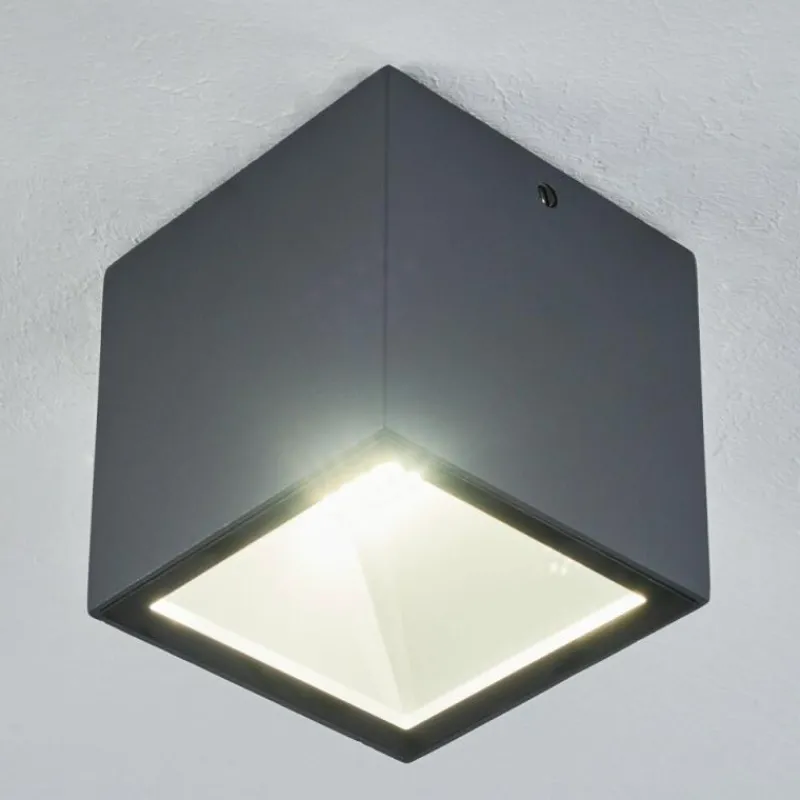 hofstein plafonnier extérieur Spidern LED Anthracite, Blanc, 1 lumière