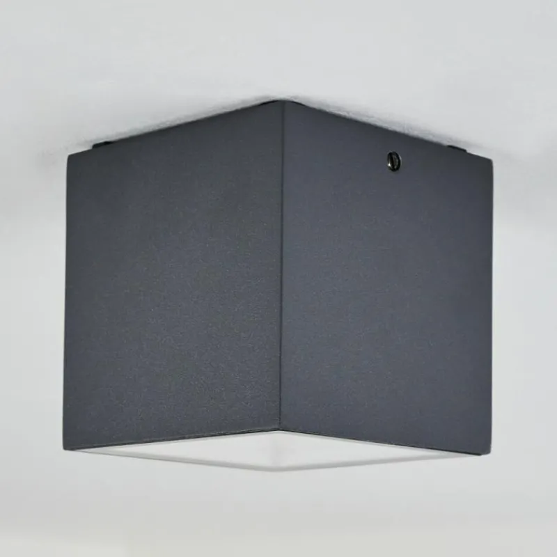 hofstein plafonnier extérieur Spidern LED Anthracite, Blanc, 1 lumière