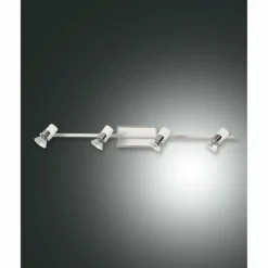 Luminaires Fabas Luce Plafonnier Fabas Luce Alice Chrome, Blanc, 4 lumières* Plafonniers