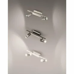 Luminaires Fabas Luce Plafonnier Fabas Luce Alice Chrome, Blanc, 2 lumières* Plafonniers