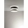 Lampes En Tissu-Luminaires Fabas Luce Plafonnier Fabas Luce Arona Noir, 2 lumières