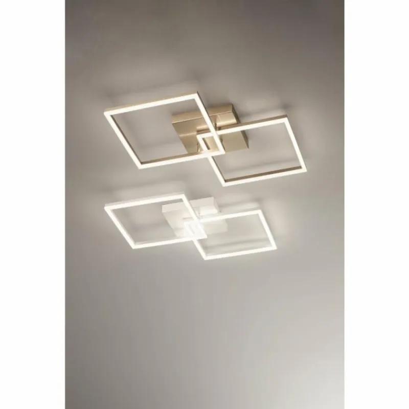 Luminaires Fabas Luce Plafonnier Fabas Luce Bard LED Blanc, 1 lumière* Éclairage Led