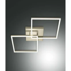 Lampes Dorées-Luminaires Fabas Luce Plafonnier Fabas Luce Bard LED Or, 1 lumière