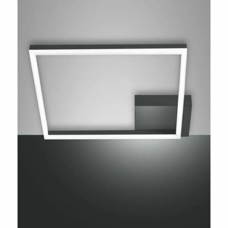 Luminaires Fabas Luce Plafonnier Fabas Luce Bard LED Anthracite, 1 lumière