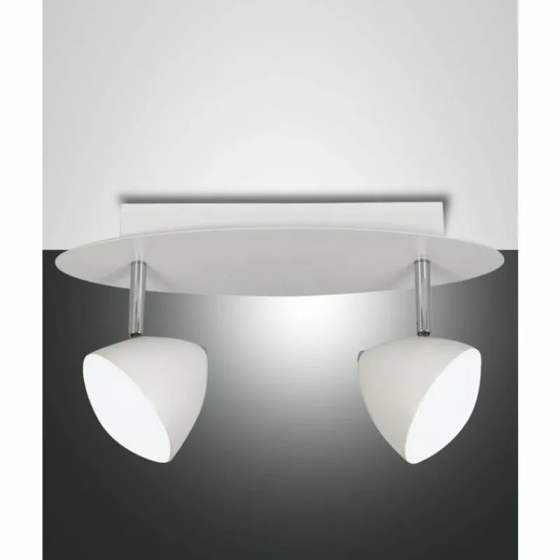 Luminaires Fabas Luce Plafonnier Fabas Luce Bike LED Blanc, 2 lumières* Éclairage Led
