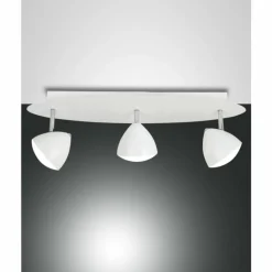 Luminaires Fabas Luce Plafonnier Fabas Luce Bike LED Blanc, 3 lumières* Éclairage Led