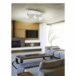 Luminaires Fabas Luce Plafonnier Fabas Luce Bike LED Blanc, 3 lumières* Éclairage Led