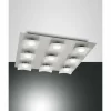 Luminaires Fabas Luce Plafonnier Fabas Luce Desus LED Nickel mat, 9 lumières
