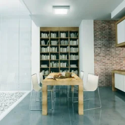 Luminaires Fabas Luce Plafonnier Fabas Luce Egon LED Nickel mat, 1 lumière* Éclairage Led