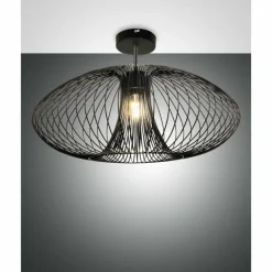 Lampes Vintages & Rétros-Luminaires Fabas Luce Plafonnier Fabas Luce Fassa Noir, 1 lumière