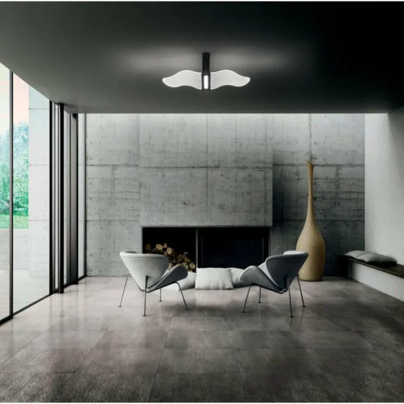 Luminaires Fabas Luce Plafonnier Fabas Luce Fenice LED Noir, 1 lumière* Éclairage Led