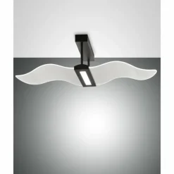 Luminaires Fabas Luce Plafonnier Fabas Luce Fenice LED Noir, 1 lumière* Éclairage Led