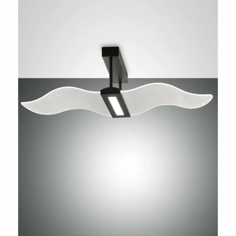 Luminaires Fabas Luce Plafonnier Fabas Luce Fenice LED Noir, 1 lumière* Éclairage Led