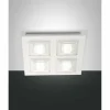 Luminaires Fabas Luce Plafonnier Fabas Luce Formia LED Blanc, 4 lumières