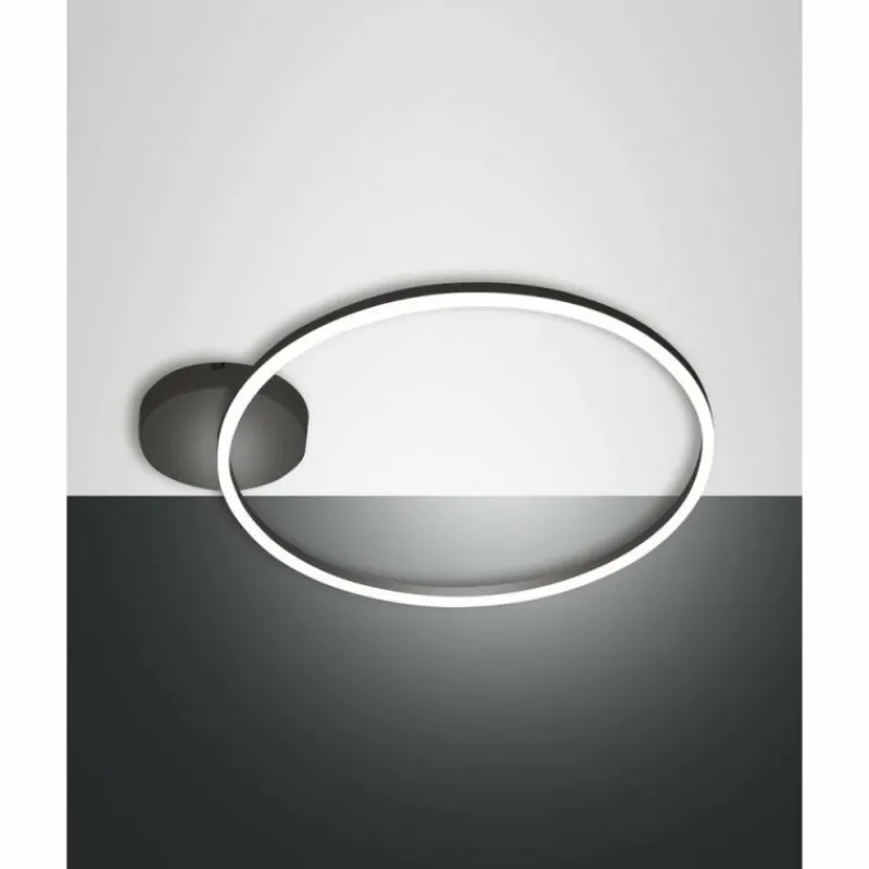 Luminaires Fabas Luce Plafonnier Fabas Luce Giotto LED Noir, 1 lumière* Éclairage Led