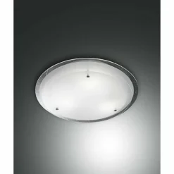 Luminaires Fabas Luce Plafonnier Fabas Luce HILL Chrome, 2 lumières