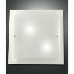 Luminaires Fabas Luce Plafonnier Fabas Luce Naxar Blanc, 2 lumières
