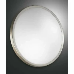 Luminaires Fabas Luce Plafonnier Fabas Luce PLAZA Nickel mat, 3 lumières