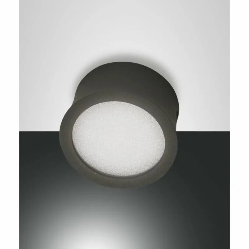Luminaires Fabas Luce Plafonnier Fabas Luce Ponza LED Anthracite, 1 lumière* Éclairage Led