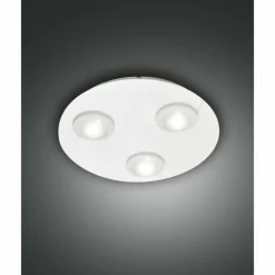 Luminaires Fabas Luce Plafonnier Fabas Luce Swan LED Blanc, 3 lumières* Éclairage Led