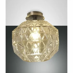 Luminaires Fabas Luce Plafonnier Fabas Luce Wai Nickel brillant, 1 lumière