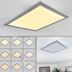 hofstein Plafonnier Farc LED Argenté, 1 lumière, Télécommandes