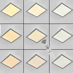 hofstein Plafonnier Farc LED Argenté, 1 lumière, Télécommandes