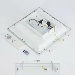 hofstein Plafonnier Farc LED Argenté, 1 lumière, Télécommandes