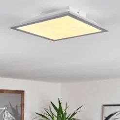 hofstein Plafonnier Farc LED Argenté, 1 lumière, Télécommandes