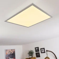 hofstein Plafonnier Farc LED Argenté, 1 lumière, Télécommandes