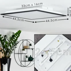 hofstein Plafonnier Farc LED Noir, Blanc, 1 lumière, Télécommandes