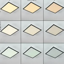 hofstein Plafonnier Farc LED Noir, Blanc, 1 lumière, Télécommandes