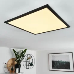 hofstein Plafonnier Farc LED Noir, Blanc, 1 lumière, Télécommandes