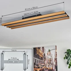 hofstein Plafonnier Favorina LED Écru, Noir, 1 lumière