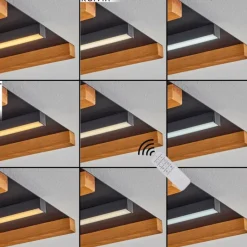 hofstein Plafonnier Favorina LED Écru, Noir, 1 lumière, Télécommandes