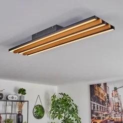 hofstein Plafonnier Favorina LED Écru, Noir, 1 lumière, Télécommandes