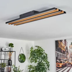 hofstein Plafonnier Favorina LED Écru, Noir, 1 lumière, Télécommandes