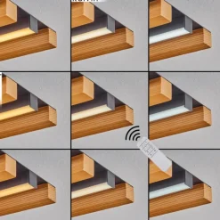 hofstein Plafonnier Favorina LED Écru, Noir, 1 lumière, Télécommandes