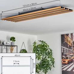 hofstein Plafonnier Favorina LED Écru, Noir, 1 lumière