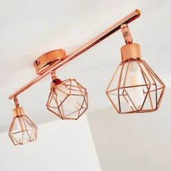 hofstein Plafonnier Ferrand LED Cuivre, 3 lumières