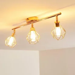 hofstein Plafonnier Ferrand LED Cuivre, 3 lumières