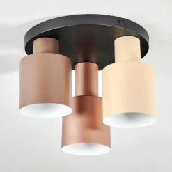 hofstein Plafonnier Fessade Beige, Brun, Bronze, 3 lumières