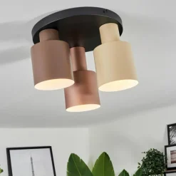 hofstein Plafonnier Fessade Beige, Brun, Bronze, 3 lumières